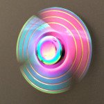 Wholesale Special Tri Aluminum Metal Fidget Spinner Stress Reducer Toy for Autism Adult, Child (Rainbow)